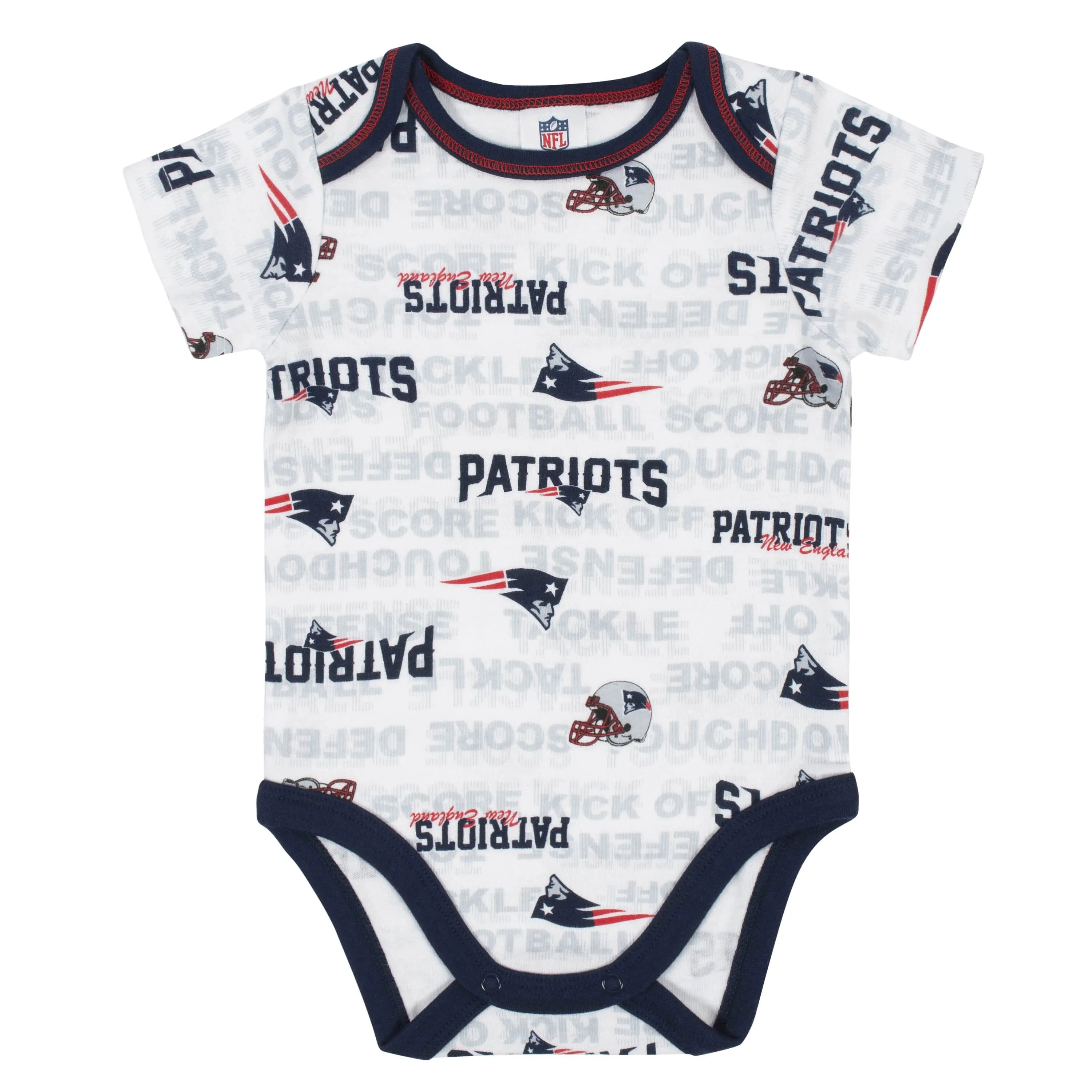 Baby Boys 3-Piece New England Patriots Bodysuit, Cap, and Bib Set