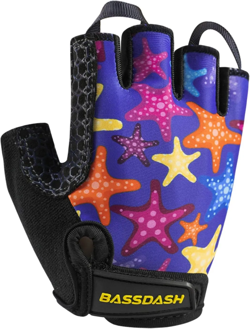 BASSDASH UPF 50  Kids' Gloves with Padded Grippy Palm UV Protection for Bicycles Fishing for 1-8 Years Old Boys Girls