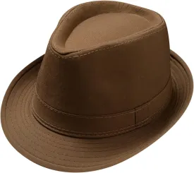 Classic Vintage Structured Fedoras Hats Short Brim Fedora Panama Jazz Hat for Men Women Summer Outdoor Beach Sun Cap