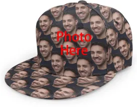 Custom Hats for Men or Women Design Your Own Photo Personalized Face All Over Print Baseball Cap