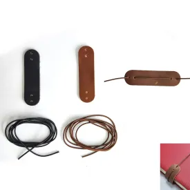 DraCra 3 Pack Travel Notebook Interlocking Band Strap Rope Cord Replacement Genuine Leather Cover Closer Protector Pad for Traveler's Notebook Connecting Inserts Refill Journal Planner Handmade Book Unknown Binding