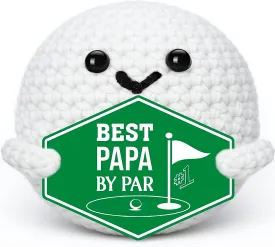 Family Fathers Birthday Golf - Funny Father's Day Christmas Birthday Handmade Knitted Crochet Golf Ball