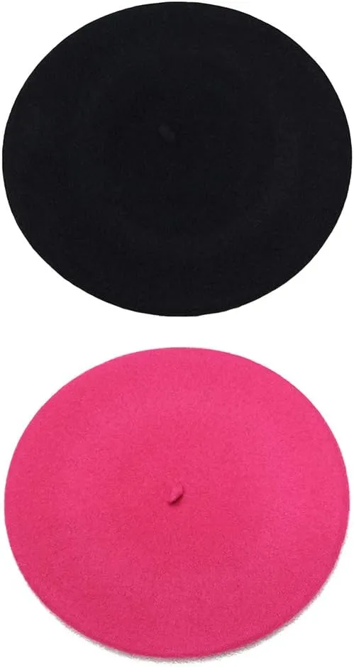 French Beret - Wool Solid Color Womens Beanie Cap Hat
