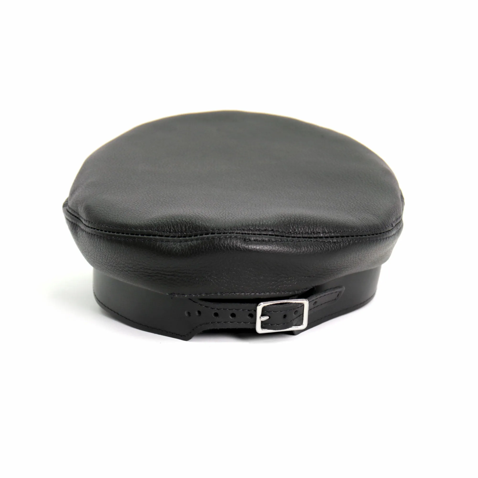 Hot Leathers Flat Top Biker Cap With Chain
