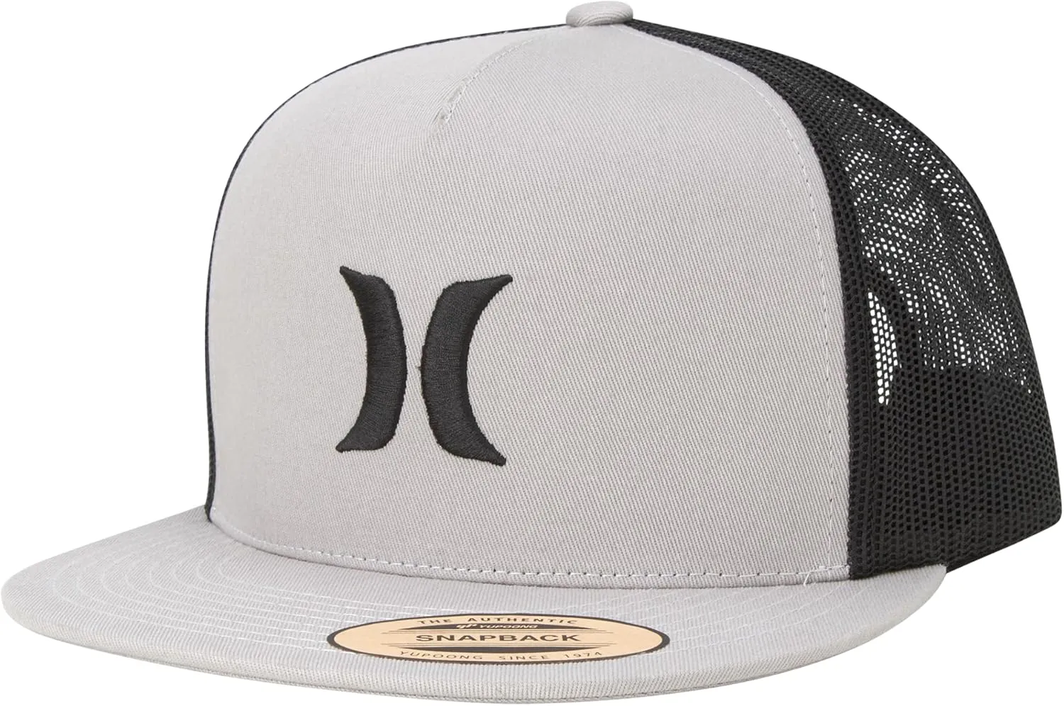 Hurley Men's Caps - Flat Brim Mesh Panel Baseball Cap Trucker Hat - Snap Back Hats for Men