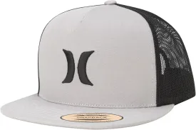 Hurley Men's Caps - Flat Brim Mesh Panel Baseball Cap Trucker Hat - Snap Back Hats for Men