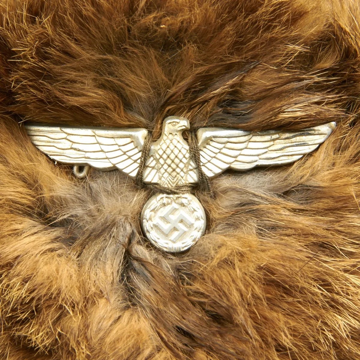 Original German WWII Eastern Front Rabbit Fur Winter Hat