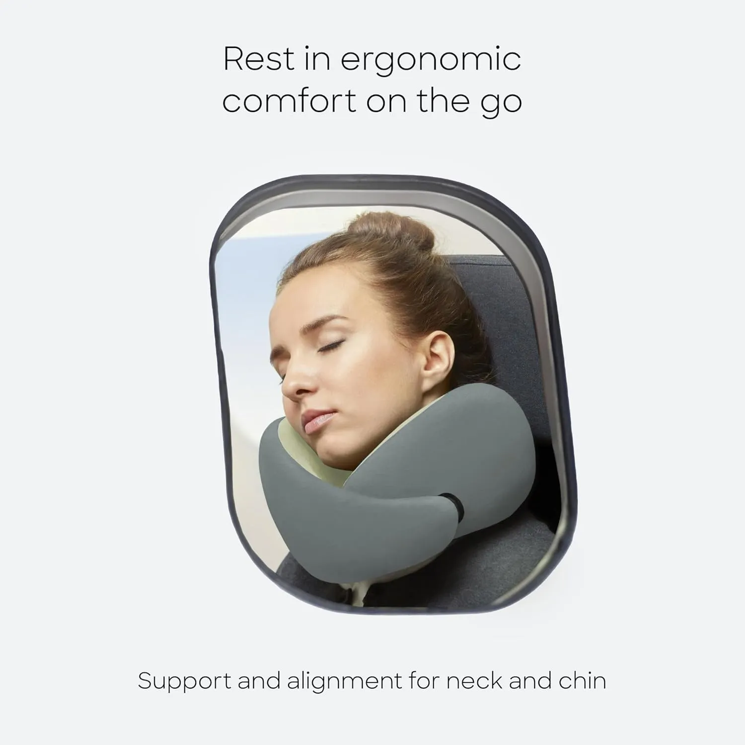 Ostrichpillow Go Neck Pillow, Travel Pillows for Airplanes, Premium Memory Foam Travel Pillow, 360 Ergonomic Design, Asymmetrical Sides, Travel Bag Included, Washable Modal Cover