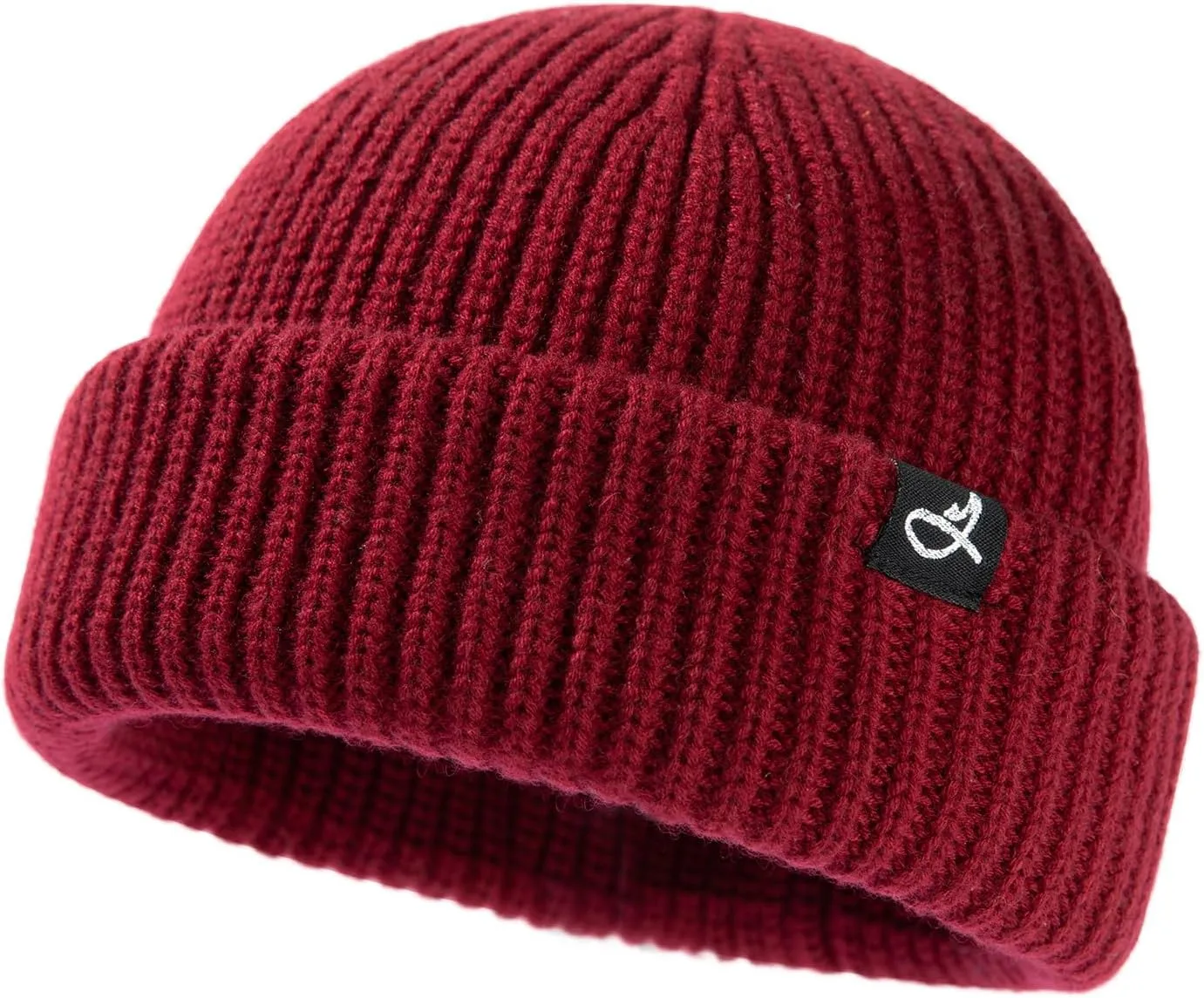 Oversize L/XL/XXL Merino Wool Blend Short Fisheman Beanie Lightweight Warm Hat for Cold Weather Winter