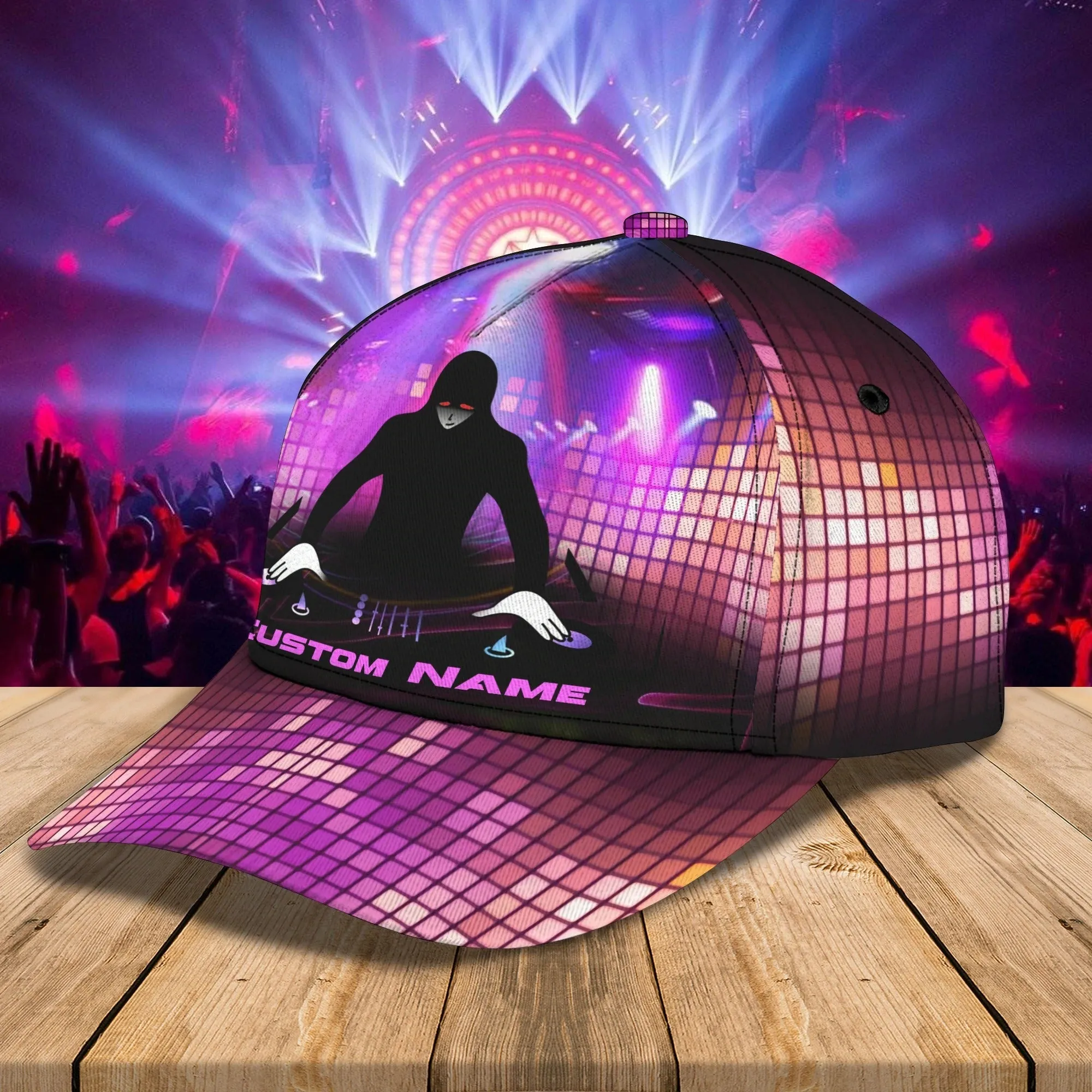 Personalized Colorful 3D Classic Cap Hat For Disc Jockey, Dj Baseball Cap Hat, Nonstop Bar Club Cap Hat For Him Her