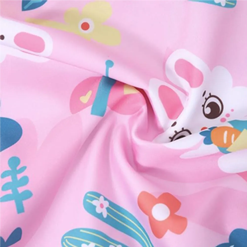 Pink Bunny Kids Swimwear with matching Swim Cap with UPF 50 
