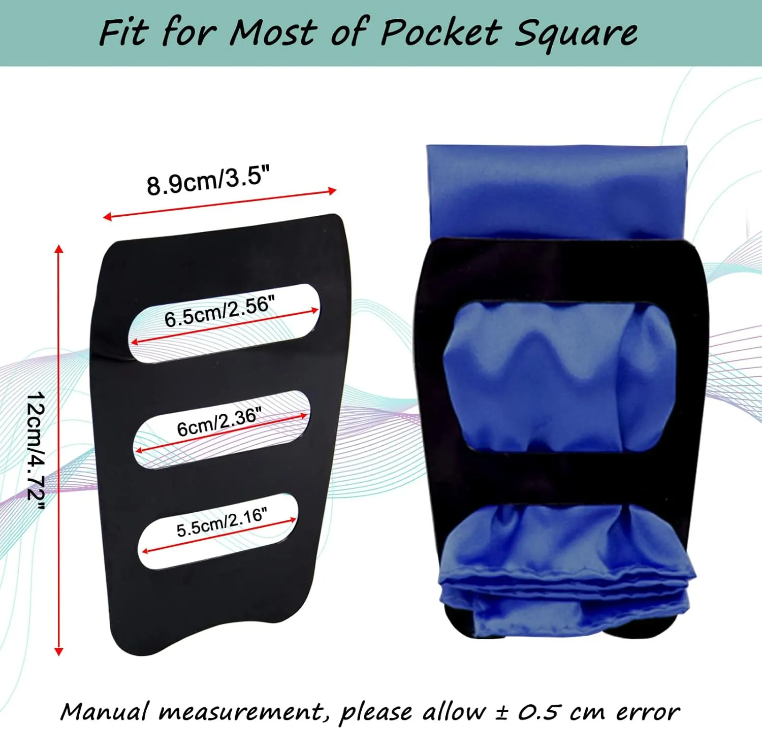 Pocket Squares Holder, Accessories for Men Square Scarf, Suits, Tuxedos,Vests and Dinner Jackets