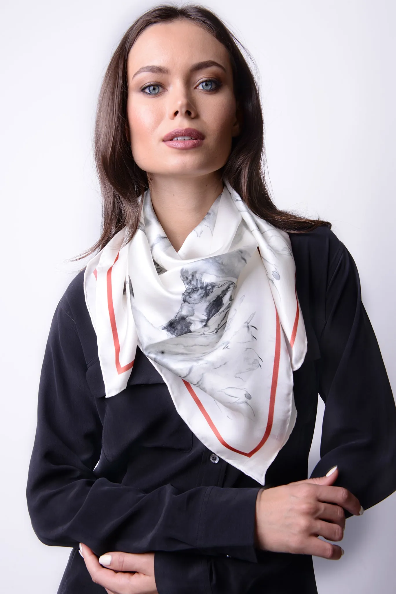Silk Carre´Winter Animals Snowy Owl