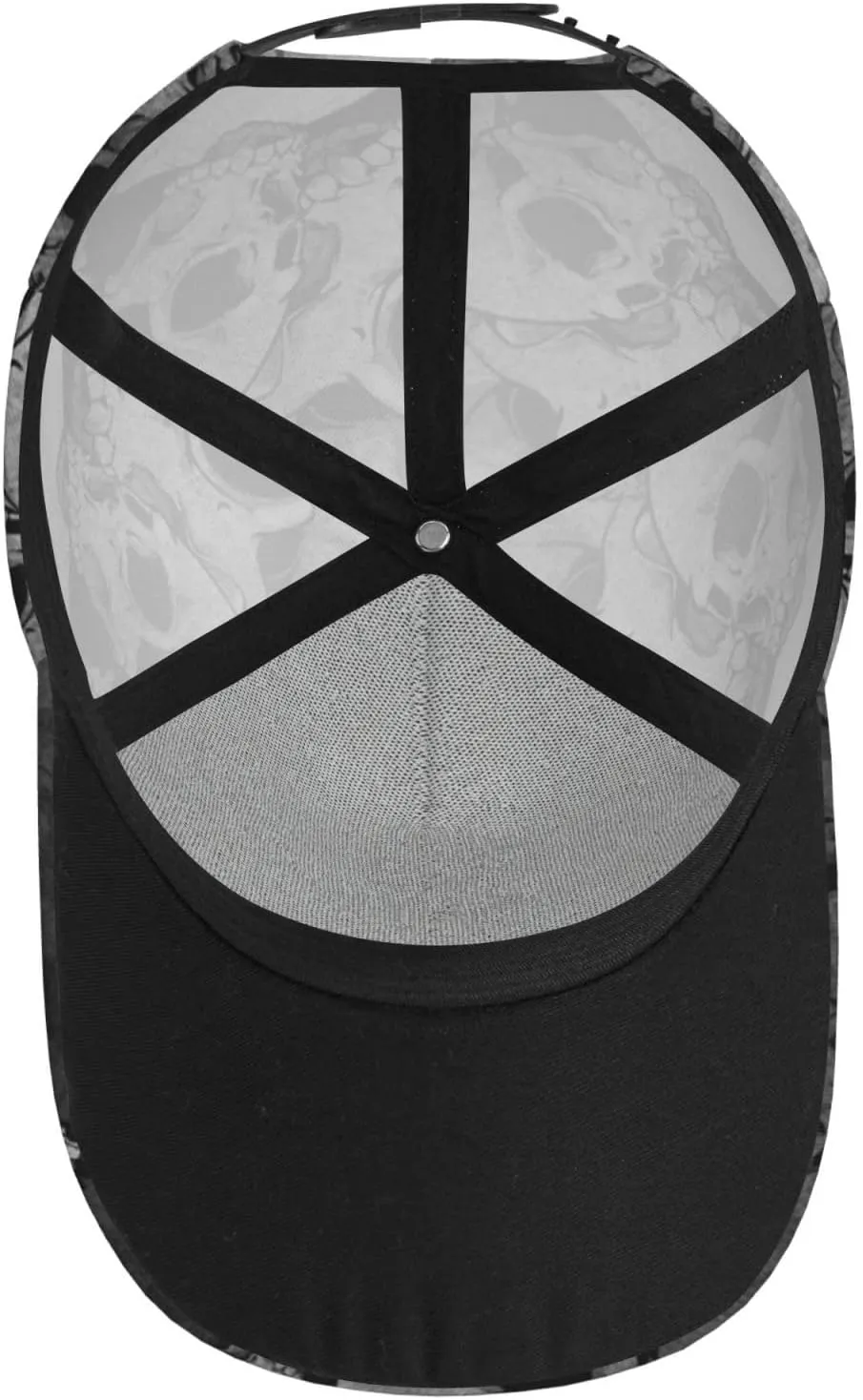 Skull Baseball Cap Adjustable Snapback Cap Men Sun Hat Cool Baseball Hats Halloween Cap for Outdoor