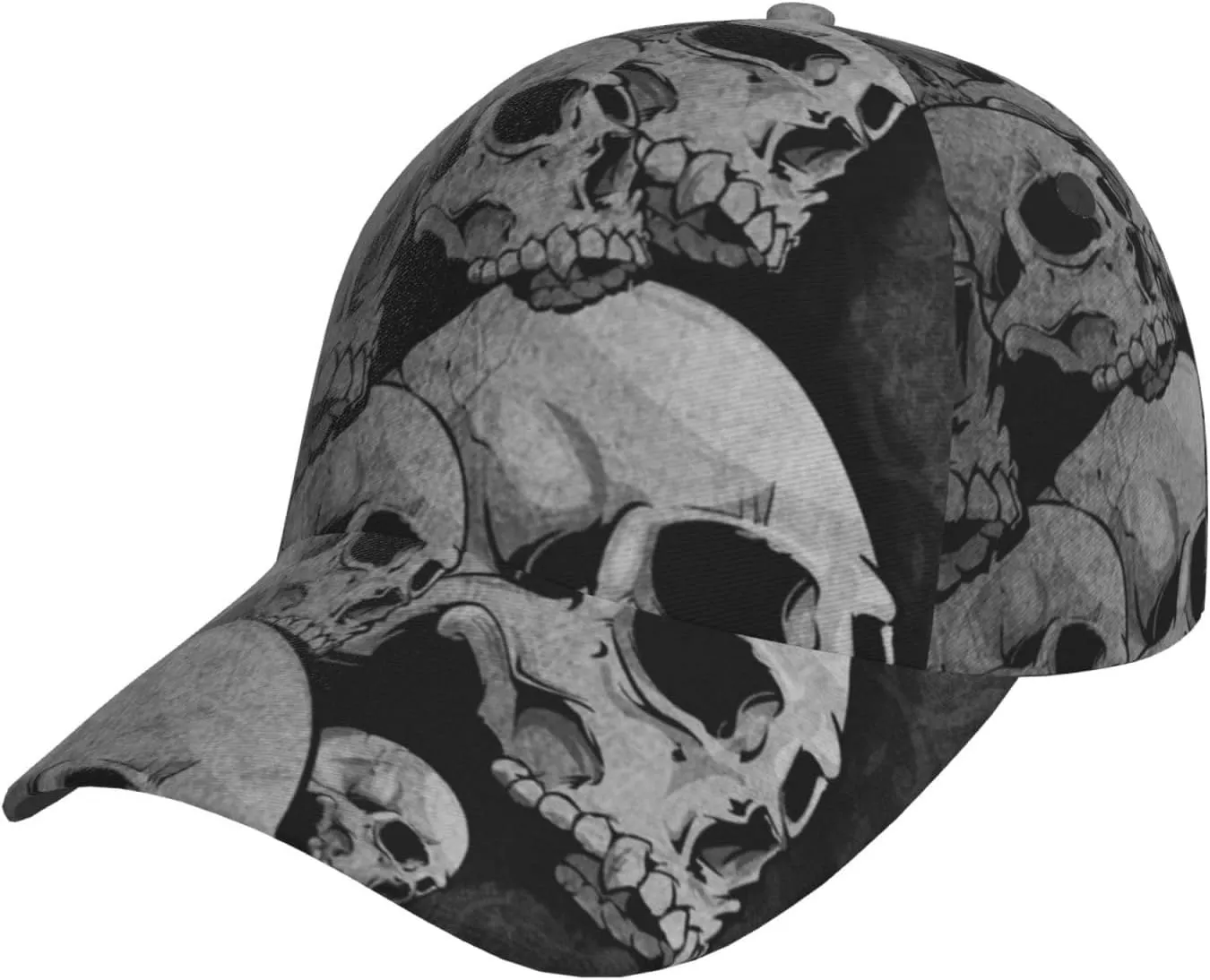 Skull Baseball Cap Adjustable Snapback Cap Men Sun Hat Cool Baseball Hats Halloween Cap for Outdoor
