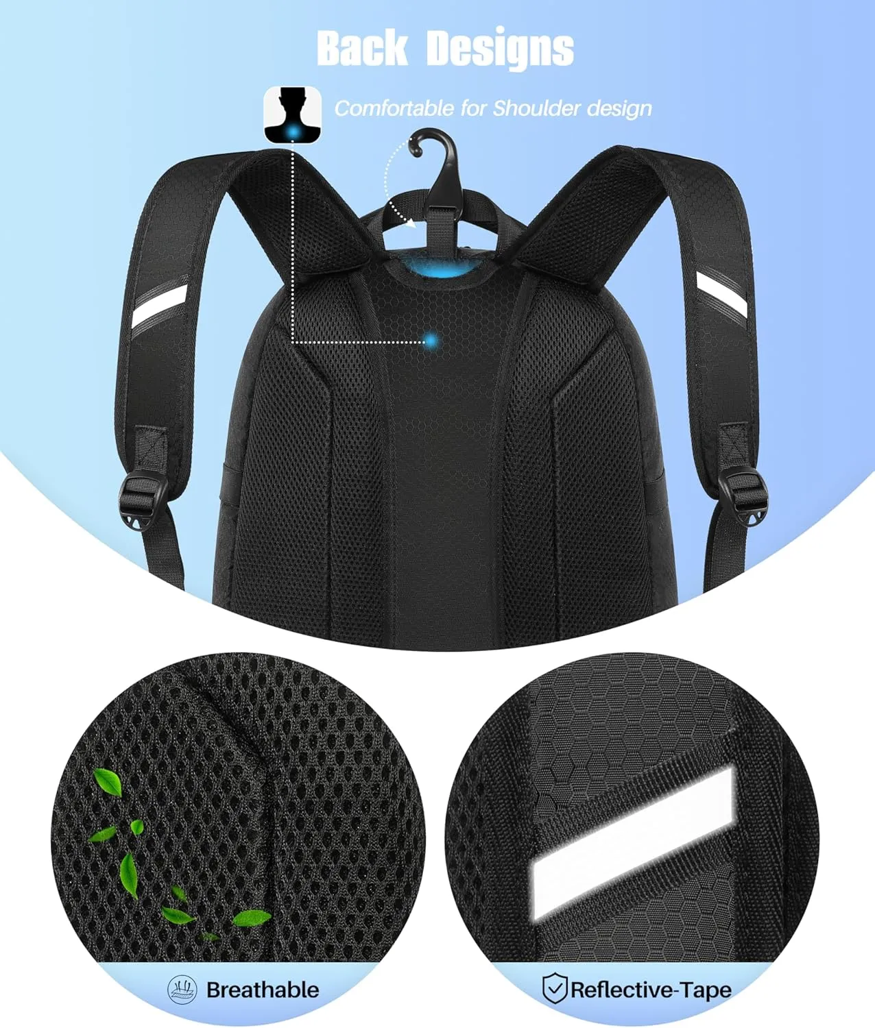 Softball Bag, Lightweight Baseball Backpack with Shoes Compartment, Baseball Bat Bags with Fence Hook for TBall Bat & Equipment, for Batting Mitten, Helmet, for Girls, Boys, Youth, Adults