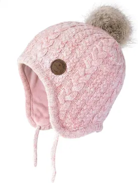 SOMALER Toddler Baby Boys Girls Winter Hat Kids Ear Flap Warm Fleece Lined Knit Beanie Fur Pom Hat