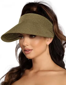 Sun Visor Hats for Women,Beach Sun Hats UPF50  UV Protection Straw Sun Beach Visor Summer Hats Packable