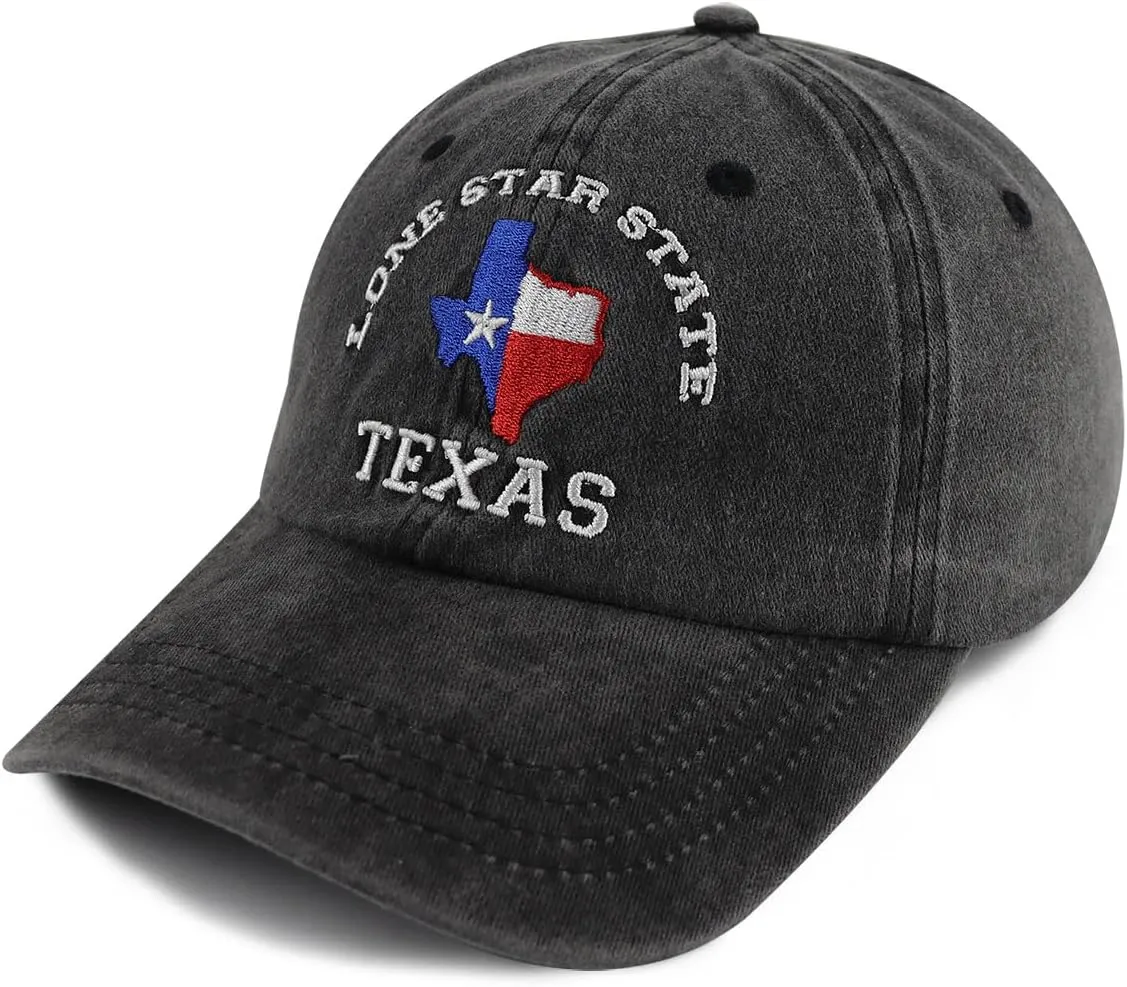 Texas Flag Hats for Men Women,Funny Adjustable Cotton Embroidered Lone Star State Baseball Cap