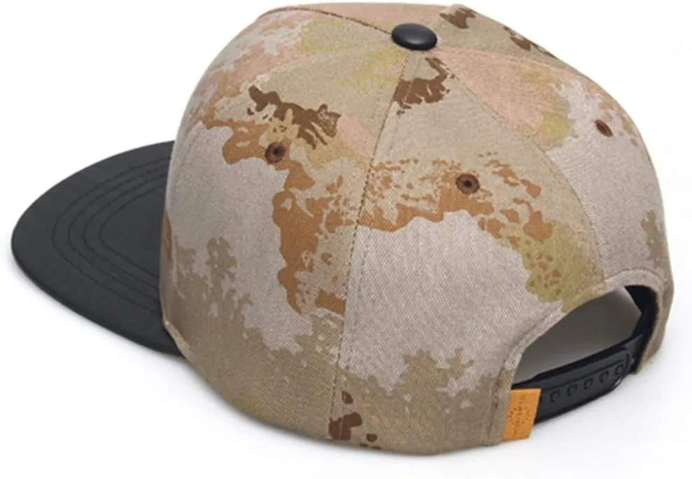 UNDERCONTROL Flat Brim Strapback Adjustable Trucker Cap Snapback for Unisex Hat Leather Tab