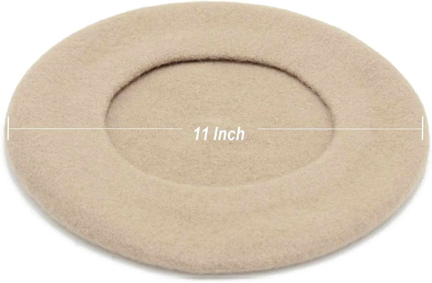 Wheebo Wool Beret Hat,Solid Color French Style Winter Warm Cap for Women Girls Lady