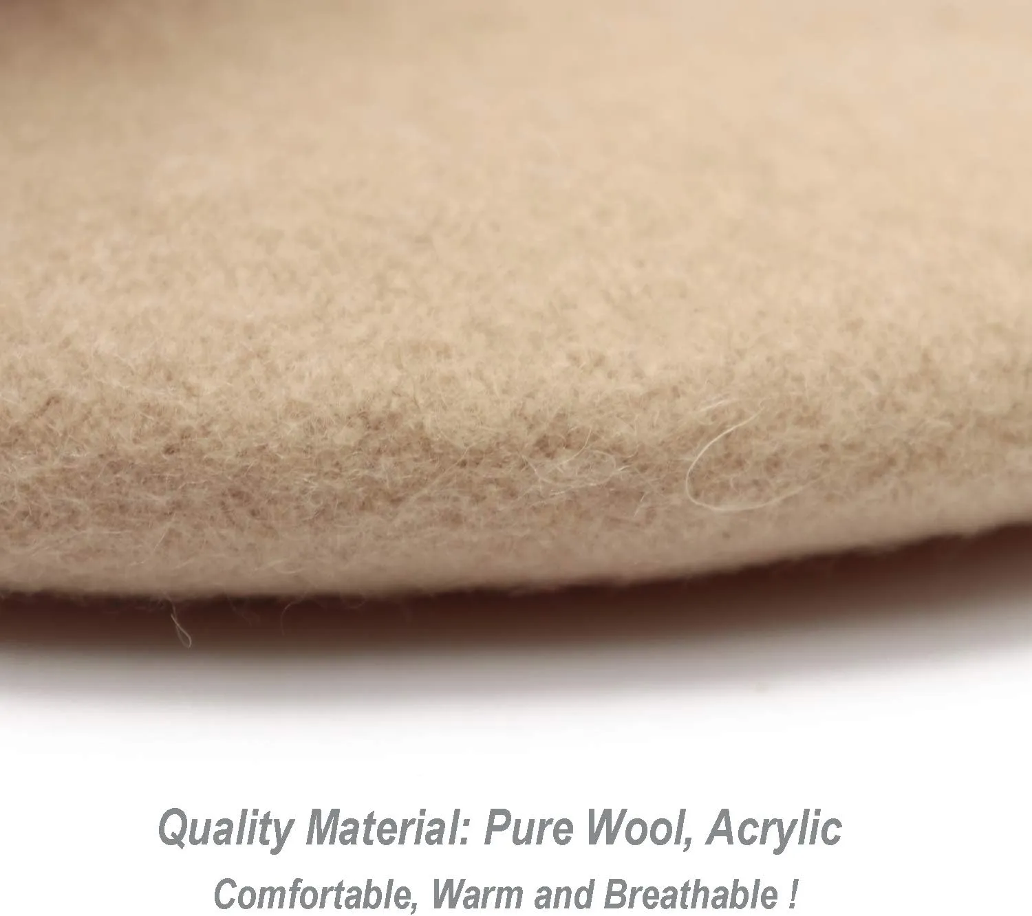 Wheebo Wool Beret Hat,Solid Color French Style Winter Warm Cap for Women Girls Lady