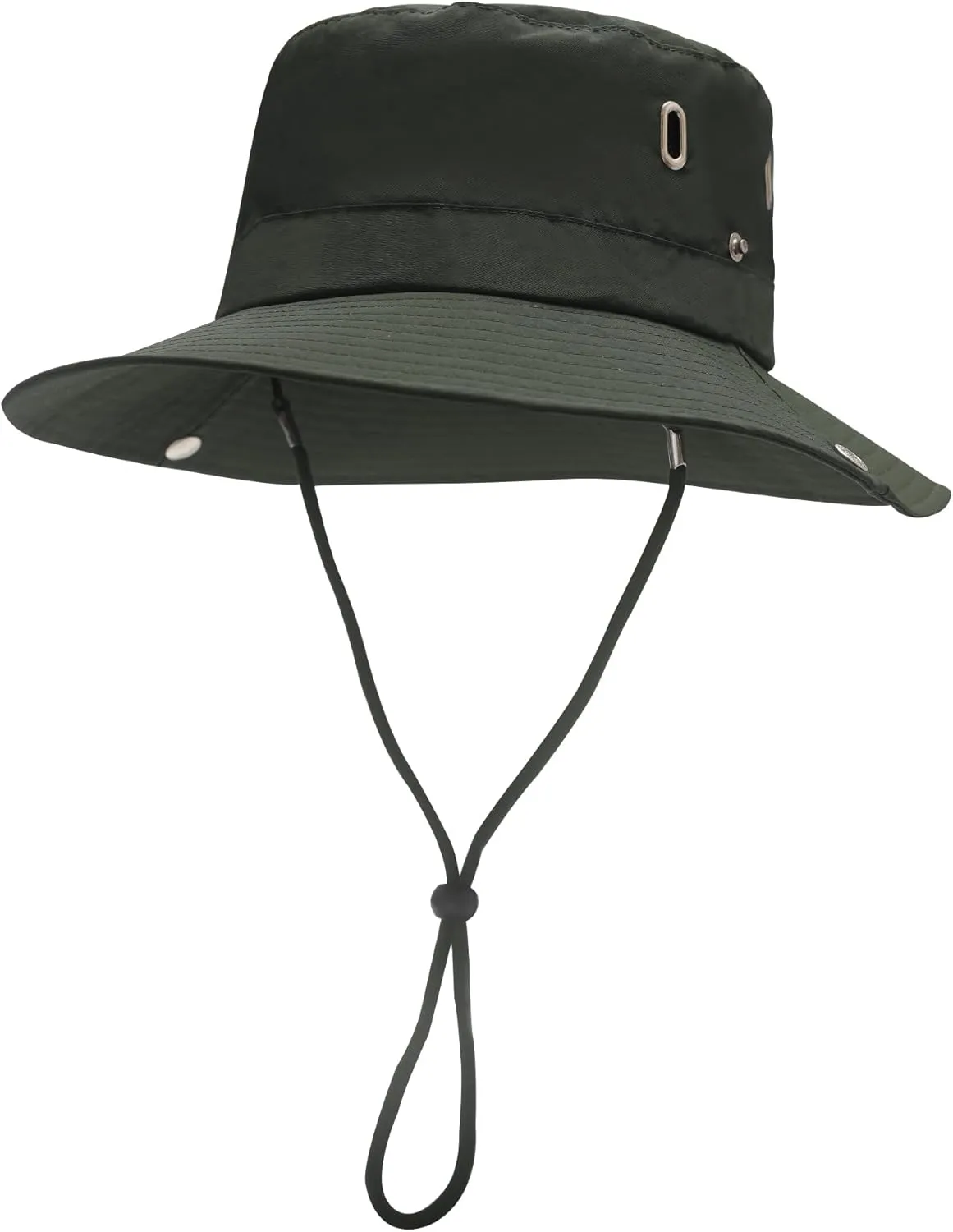 ZLYC Mens Waterproof Camo Sun Hat Wide Brim Packable Outdoor Mesh Fishing Bucket Hats