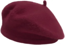 ZLYC Wool Kids Beret Hat Girls Solid Color Artist French Beret Cap
